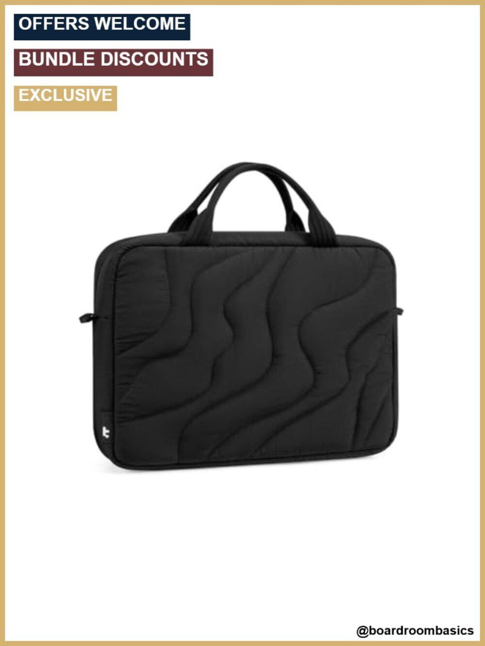 Protective Puffy Laptop Carrying Bag Fits 13-14 Inch Recycled Nylon Briefcase